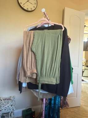 Olive green and Sand colored lounge pants size m